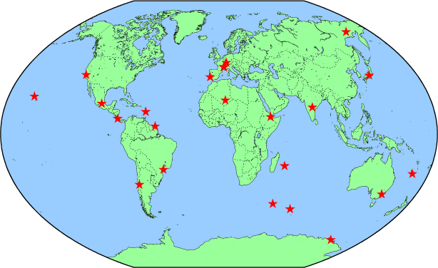 Map of Globe